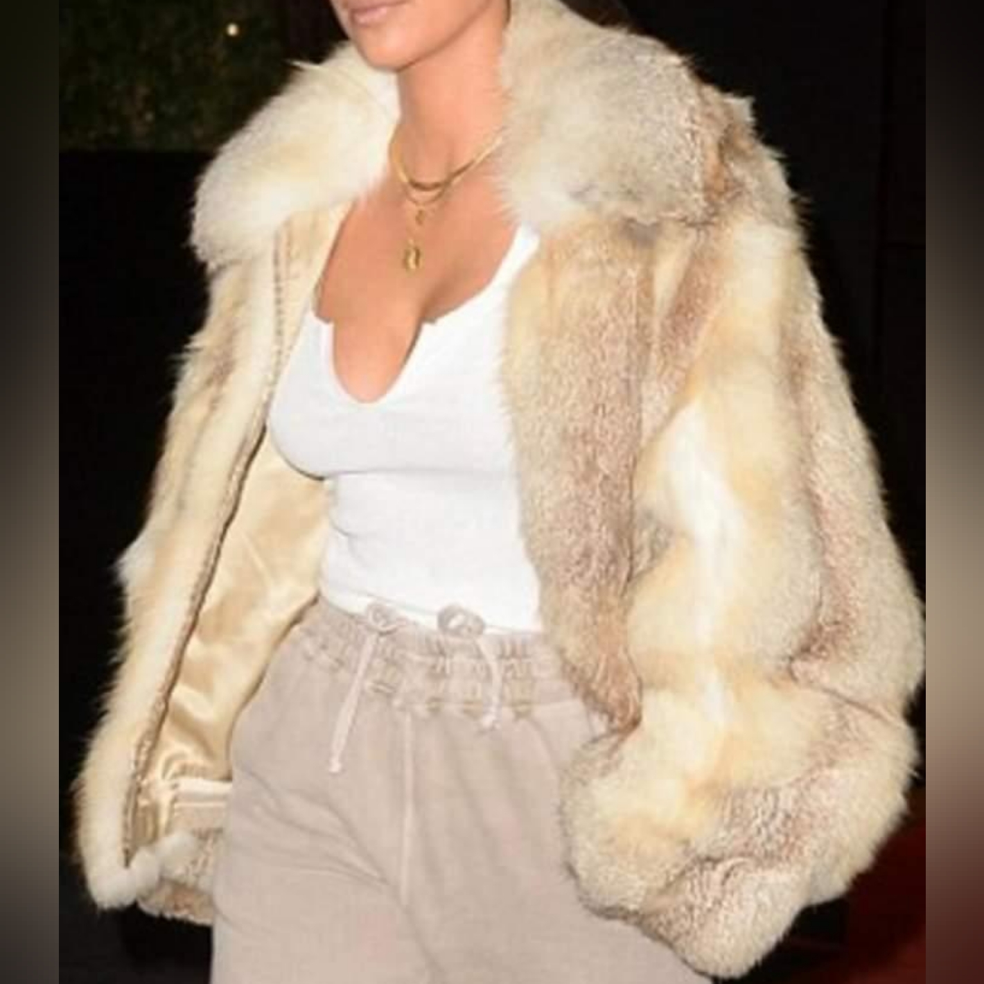 Kim Kardashian Coyote Fur Coat